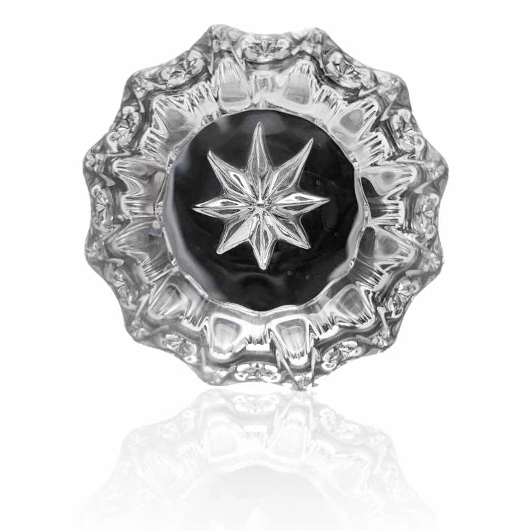 Georgian Roped Rosette Door Set with Fluted Crystal Door Knobs (Several Finishes Available)