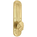 Art Deco Lined Backplate Door Set with Art Deco Fanfare Door Knobs (Several Finishes Available)